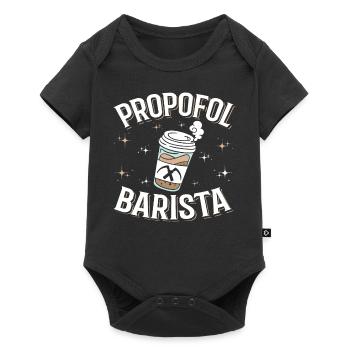 Propofol Barista - Laryngoscope Anesthésie Anesthésie - Body à manches courtes Premium Bébé - noir - Devant