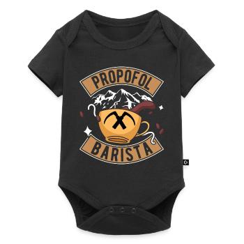 Propofol Barista - Laryngoscope Anesthésie Anesthésie - Body à manches courtes Premium Bébé - noir - Devant