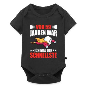 59 Jahre war ich der schnellste 59. Geburtstag - Baby Premium Kurzarmbody - Schwarz - Vorne