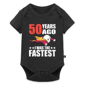 50 ans que j’étais le 50e anniversaire le plus rapide - Body à manches courtes Premium Bébé - noir - Devant