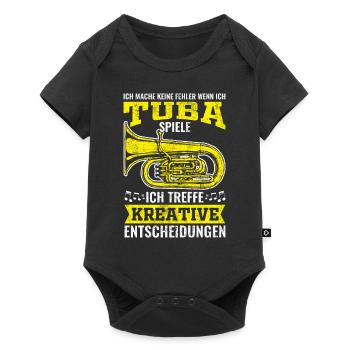 Tuba Vintage Spruch - Baby Premium Kurzarmbody - Schwarz - Vorne