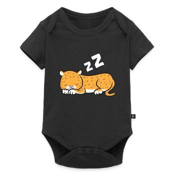 Pyjama Jaguar Lazy Jaguar endormi - Body à manches courtes Premium Bébé - noir - Devant