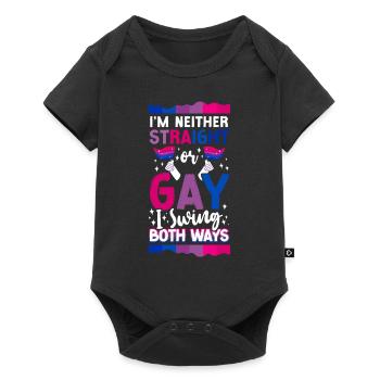 Bisexual Bi Pride Flag I'M Neither - Baby Premium Kurzarmbody - Schwarz - Vorne