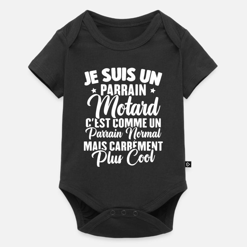 Un parrain motard c'est comme un parrain normal - Body à manches courtes Premium Bébé - noir