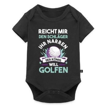 Golf Golfer - Baby Premium Kurzarmbody - Schwarz - Vorne