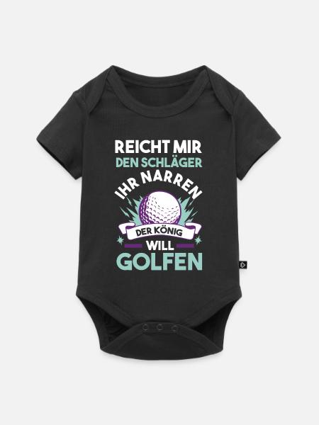 Golf Golfer - Baby Premium Kurzarmbody - Schwarz