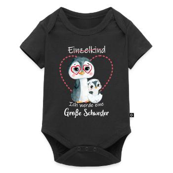 Ich Werde Eine Große Schwester 2023 - Baby Premium Kurzarmbody - Schwarz - Vorne