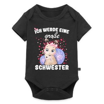 Ich Werde Eine Große Schwester 2023 - Baby Premium Kurzarmbody - Schwarz - Vorne