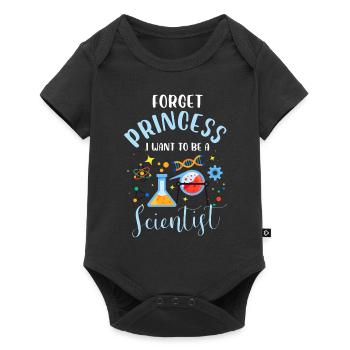 Oubliez princesse je veux devenir scientifique - Body à manches courtes Premium Bébé - noir - Devant