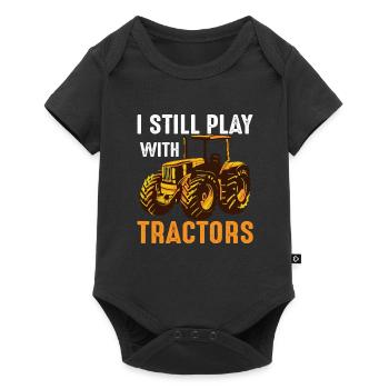 Je joue toujours avec des tracteurs Animal Farming Farm Cat - Body à manches courtes Premium Bébé - noir - Devant
