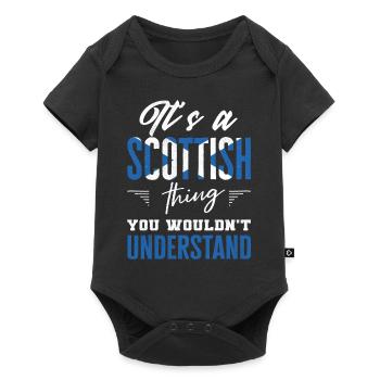 Schottisch, Schottisches Erbe, Schottland - Baby Premium Kurzarmbody - Schwarz - Vorne