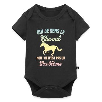 Oui Je Sens Le Cheval non ce n est pas un problème - Body à manches courtes Premium Bébé - noir - Devant