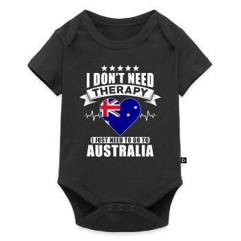 Australia I do not need Therapy - Baby Premium short-sleeve bodysuit - black - Front