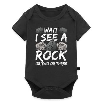 Wait I see a stone or two or three - Baby Premium short-sleeve bodysuit - black - Front
