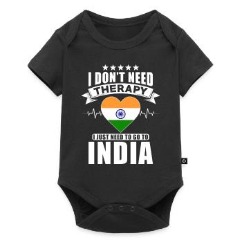 India I do not need Therapy - Baby Premium short-sleeve bodysuit - black - Front