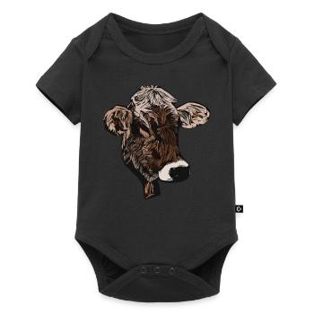 Motif de vache - Body à manches courtes Premium Bébé - noir - Devant