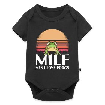 Homme J’aime Grenouilles Grenouille Amour Drôle - Body à manches courtes Premium Bébé - noir - Devant