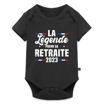 La Légende Prend Sa Retraite 2023 Cadeau - Body à manches courtes Premium Bébé - noir - Devant