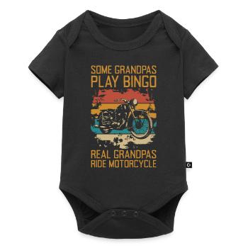 Some Grandpas Play Bingo Real Ride Motorcycle - Baby Premium short-sleeve bodysuit - black - Front