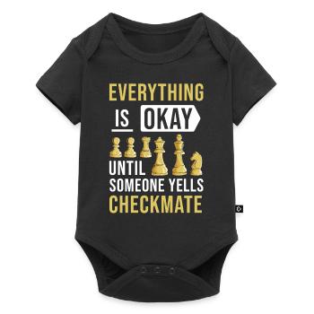 Échecs Échecs Échecs Checkmate Pièces d’échecs Roi - Body à manches courtes Premium Bébé - noir - Devant