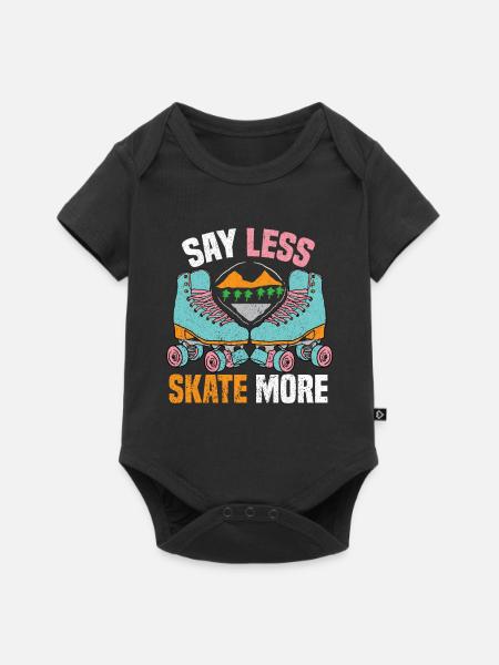 Rollerskate Rollerskating Skating Rollerblades - Baby Premium Kurzarmbody - Schwarz