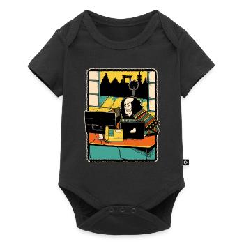 Samurai Computer Nerd Programmierer IT Webdesigner - Baby Premium Kurzarmbody - Schwarz - Vorne