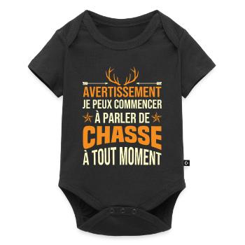 Je Peux Commencer À Parler De Chasse À Tout Moment - Body à manches courtes Premium Bébé - noir - Devant