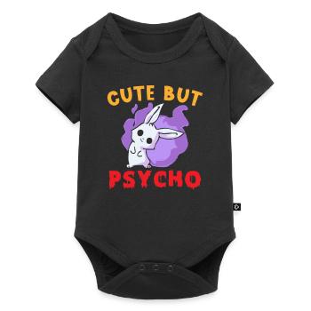 Cute but Psycho Hase Goth - Baby Premium short-sleeve bodysuit - black - Front