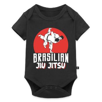 Brazilian Jiu Jitsu MMA Bjj Hugger - Baby Premium Kurzarmbody - Schwarz - Vorne