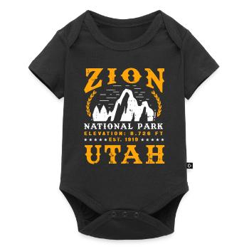 Zion National Park Utah USA Amerika - Baby Premium Kurzarmbody - Schwarz - Vorne