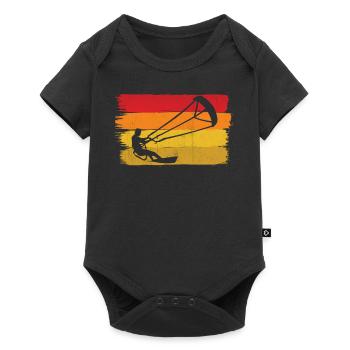Kitesurf Kite Planche à voile Kitesurf Kiteboard - Body à manches courtes Premium Bébé - noir - Devant