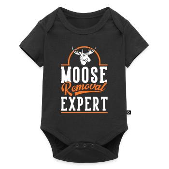 Amateurs de chasse Chasse à l’orignal Chasse à l’orignal - Body à manches courtes Premium Bébé - noir - Devant