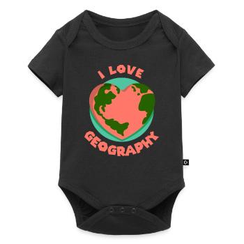 J’aime la géographie profession géographie géographie géographie - Body à manches courtes Premium Bébé - noir - Devant