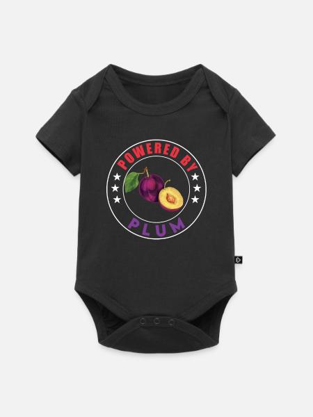 Pflaume - Baby Premium Kurzarmbody - Schwarz