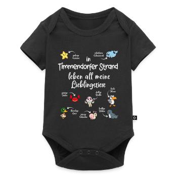 Meine Lieblingstiere in Timmendorfer Strand - Baby Premium Kurzarmbody - Schwarz - Vorne