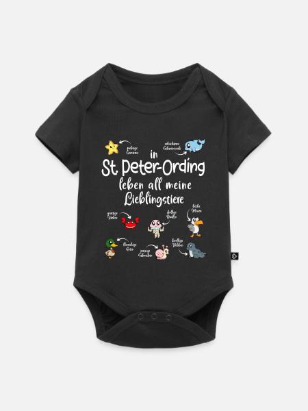 Meine Lieblingstiere in St. Peter-Ordíng - Baby Premium Kurzarmbody - Schwarz