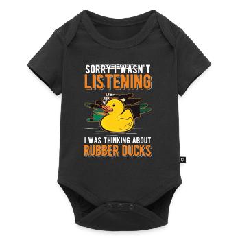 Je pensais à Rubber Ducks Rubber Duck - Body à manches courtes Premium Bébé - noir - Devant