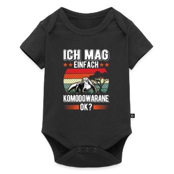 Ich mag einfach Komodowarane - Baby Premium Kurzarmbody - Schwarz - Vorne