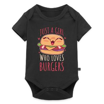 Just A Girl Who Loves Burgers Burger Gift - Baby Premium short-sleeve bodysuit - black - Front