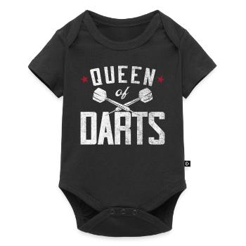 Darts Girl Vintage Reine des Fléchettes - Body à manches courtes Premium Bébé - noir - Devant