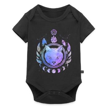 Occult Cat Magic Symbol Wicca Goth Cats - Baby Premium short-sleeve bodysuit - black - Front