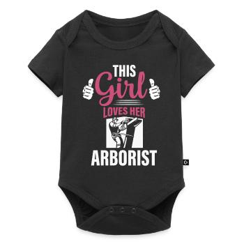 This Girl Loves Her Arborist Lumberjack Woodworke - Baby Premium Kurzarmbody - Schwarz - Vorne