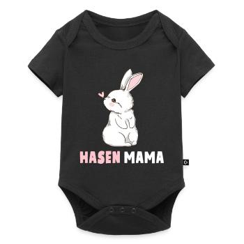 Hasen Mama Ostern Süßes Kaninchen Hasenmama - Baby Premium Kurzarmbody - Schwarz - Vorne