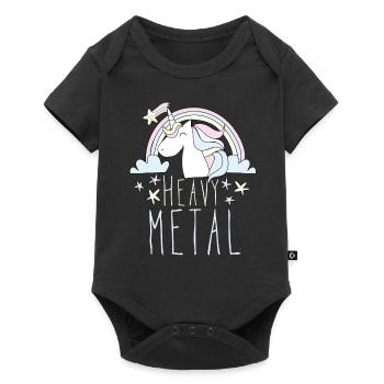 Licorne Heavy Metal - Body à manches courtes Premium Bébé - noir - Devant