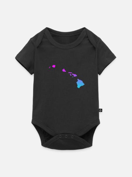 Hawaii - Baby Premium Kurzarmbody - Schwarz