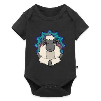 Méditation Idée cadeau Femmes Moutons Yoga - Body à manches courtes Premium Bébé - noir - Devant
