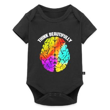 Colorful Brain Think Beautifully LGBTQ Pride Month - Baby Premium short-sleeve bodysuit - black - Front