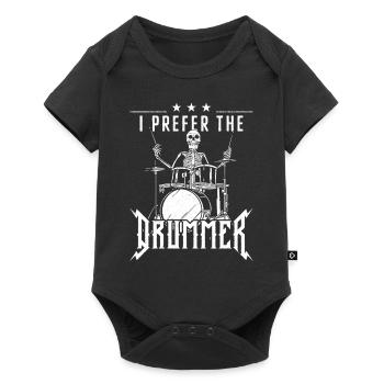 Drummer Drum Set Girl Girlfriend - Baby Premium Kurzarmbody - Schwarz - Vorne