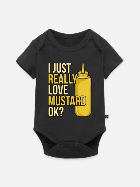 Senfsauce Flasche Geschenk - Baby Premium Kurzarmbody - Schwarz
