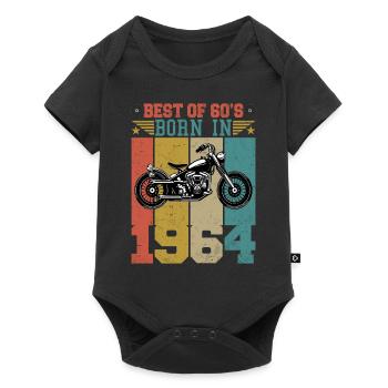 Best Of The 60's Born 1964 Vintage Motorcycle - Baby Premium short-sleeve bodysuit - black - Front